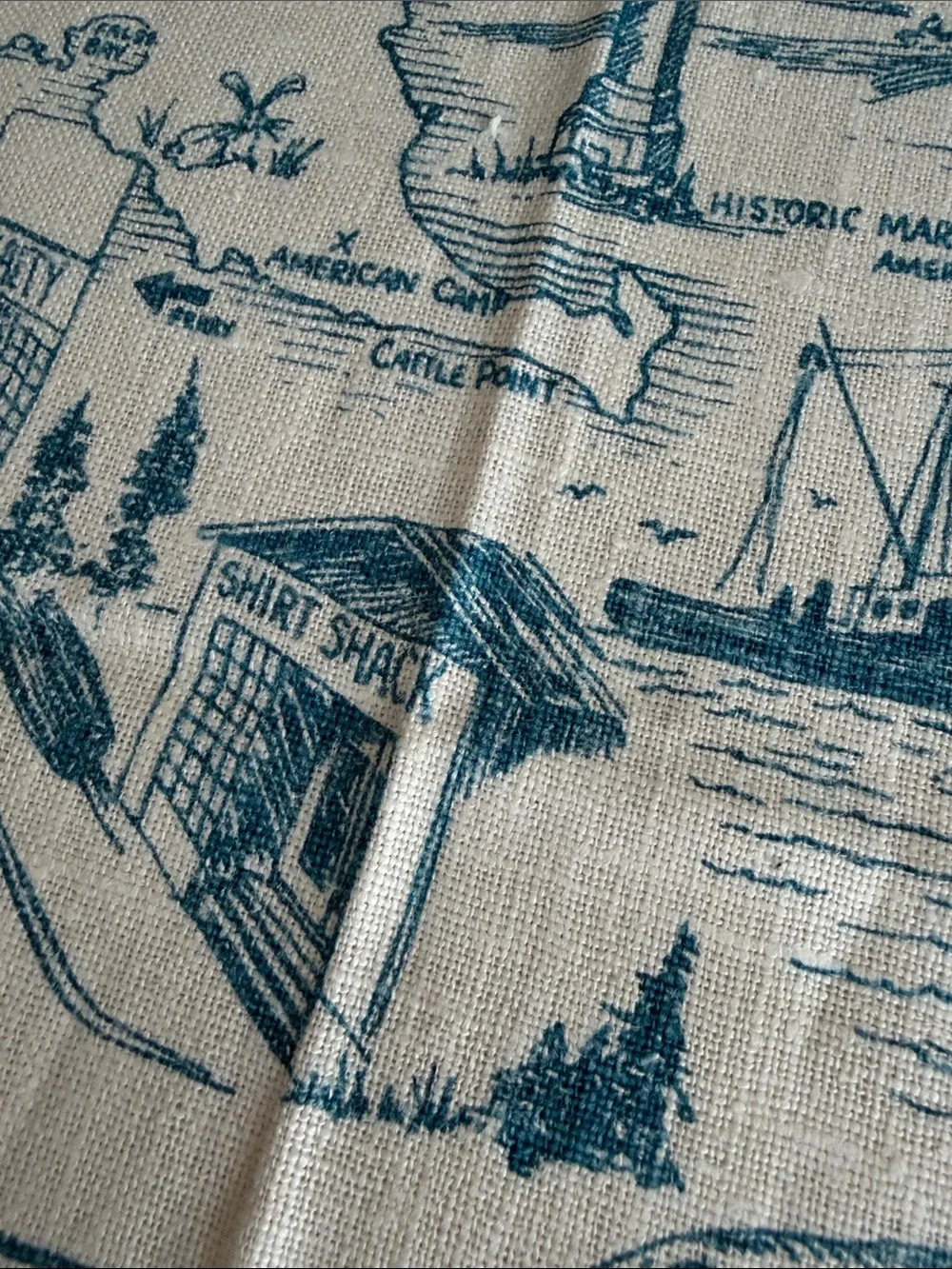 VTG San Juan Islands 100% Pure Linen Tea Towel by Lisa Nash